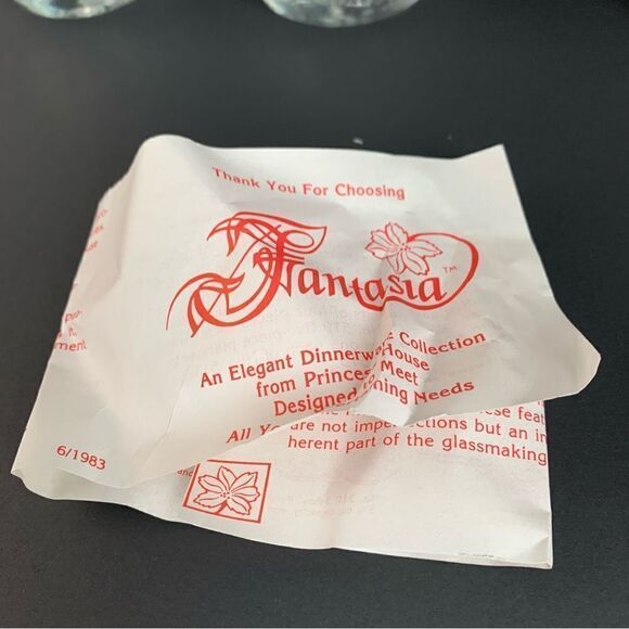 VTG Princess House Set of 6 Fantasia Glass Mugs - Picture 5 of 5